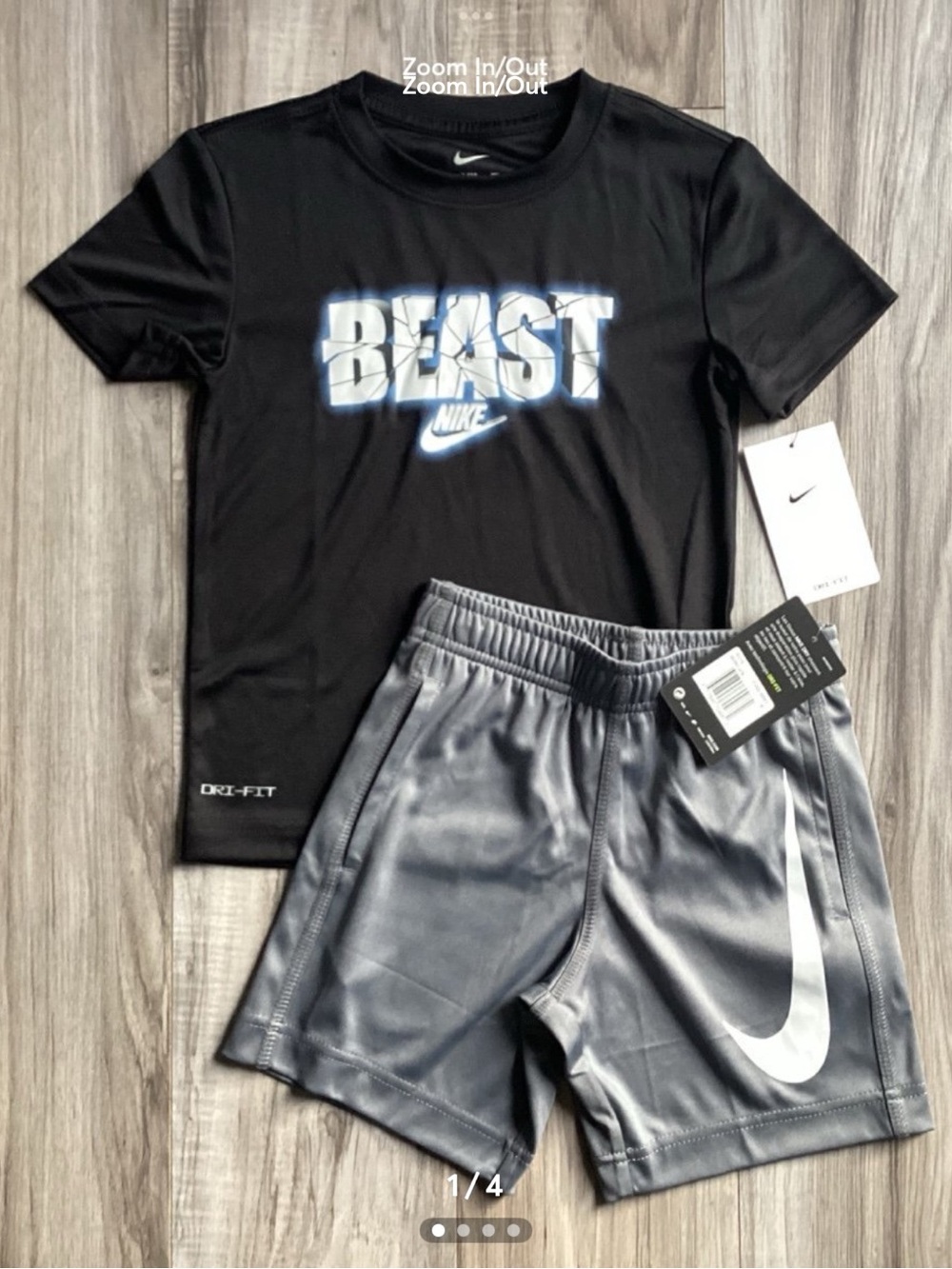 Nike boys Tee & Shorts outfit size 4(NWT) ~PRICE FIRM, NO OFFERS~